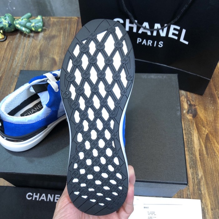 Chanel Fabric & Suede Calfskin Low Top Sneaker 36