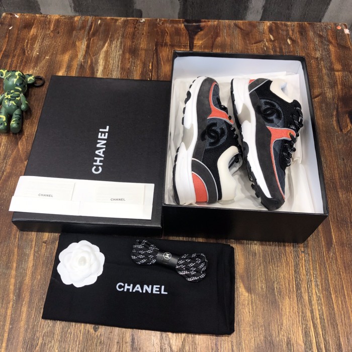 Chanel Fabric & Suede Calfskin Low Top Sneaker 4