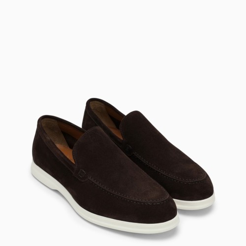 Loro Piana Brown suede Summer Walk loafer