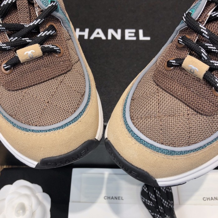 Chanel Fabric & Suede Calfskin Low Top Sneaker 6