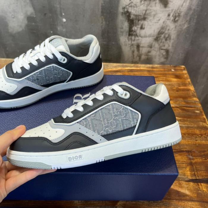 Dior B27 Low Anthracite White Dior Oblique Jacquard Ruthenium Metallic Threads