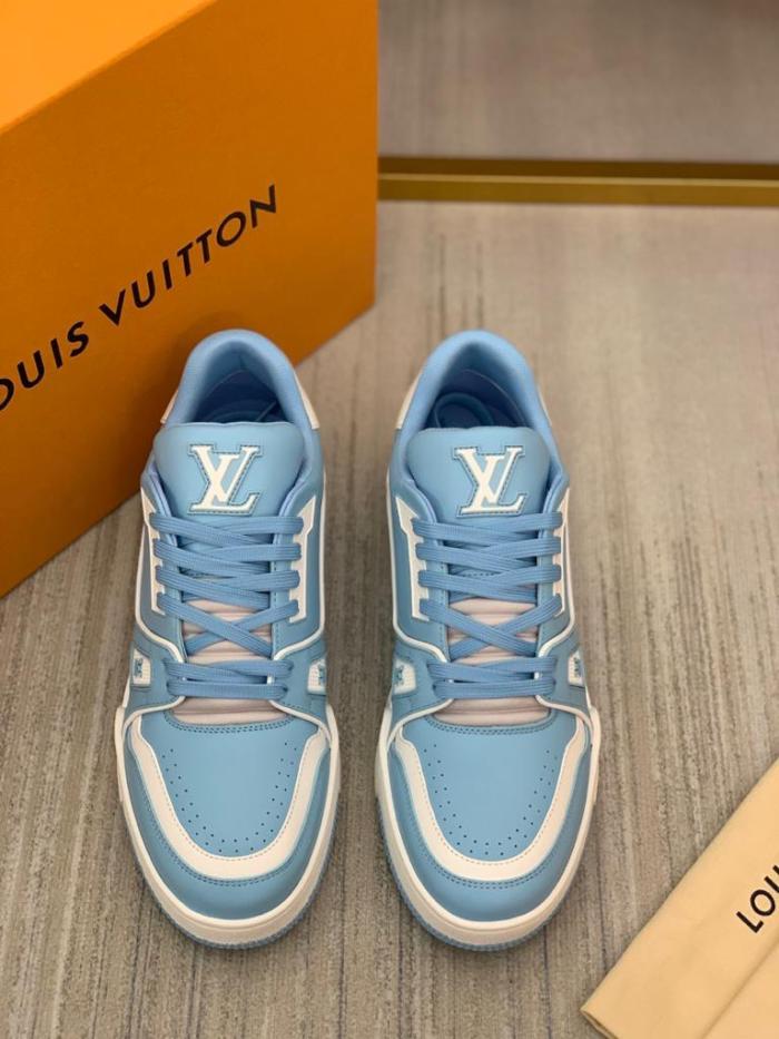 Louis Vuitton LV Trainer #54 Light Blue White