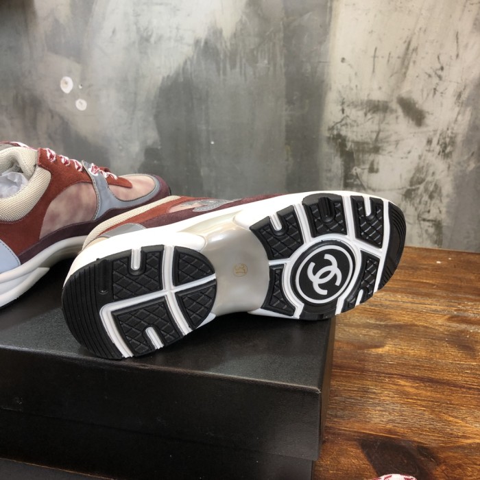 Chanel Fabric & Suede Calfskin Low Top Sneaker 43