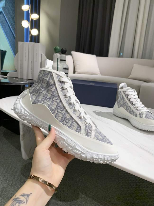 Dior B28 High-Top Oblique Jacquard and Rubber Sneaker 1