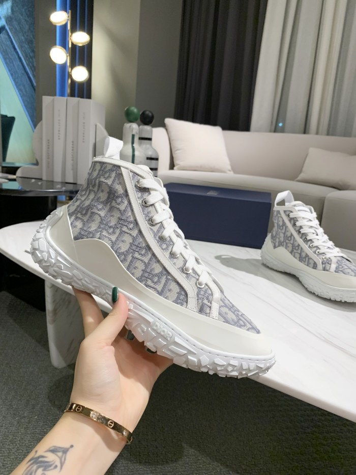 Dior B28 High-Top Oblique Jacquard and Rubber Sneaker 1