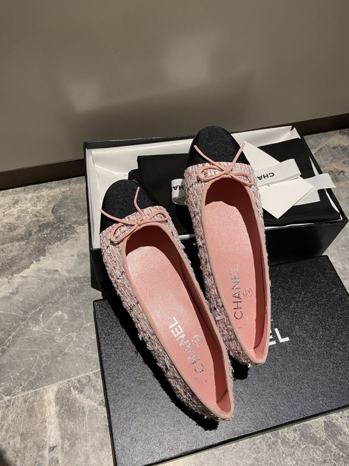 Chanel Ballerinas Fabric & Grosgrain 38