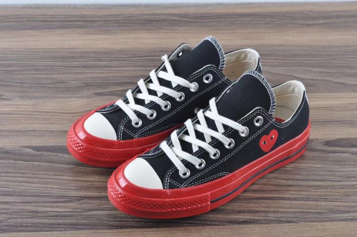 Converse Chuck Taylor All-Star 70 Ox Comme des Garcons PLAY Black Red Midsole