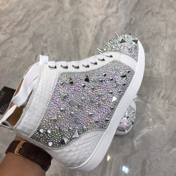 Christian Louboutin Louis Junior Spikes Orlato Flat Sneakers 26