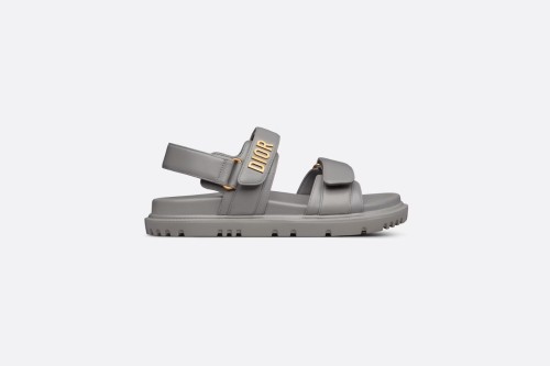DIOR DIORACT SANDAL Gray Stone Lambskin
