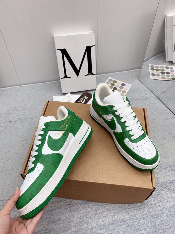 Louis Vuitton Nike Air Force 1 Low By Virgil Abloh White Green