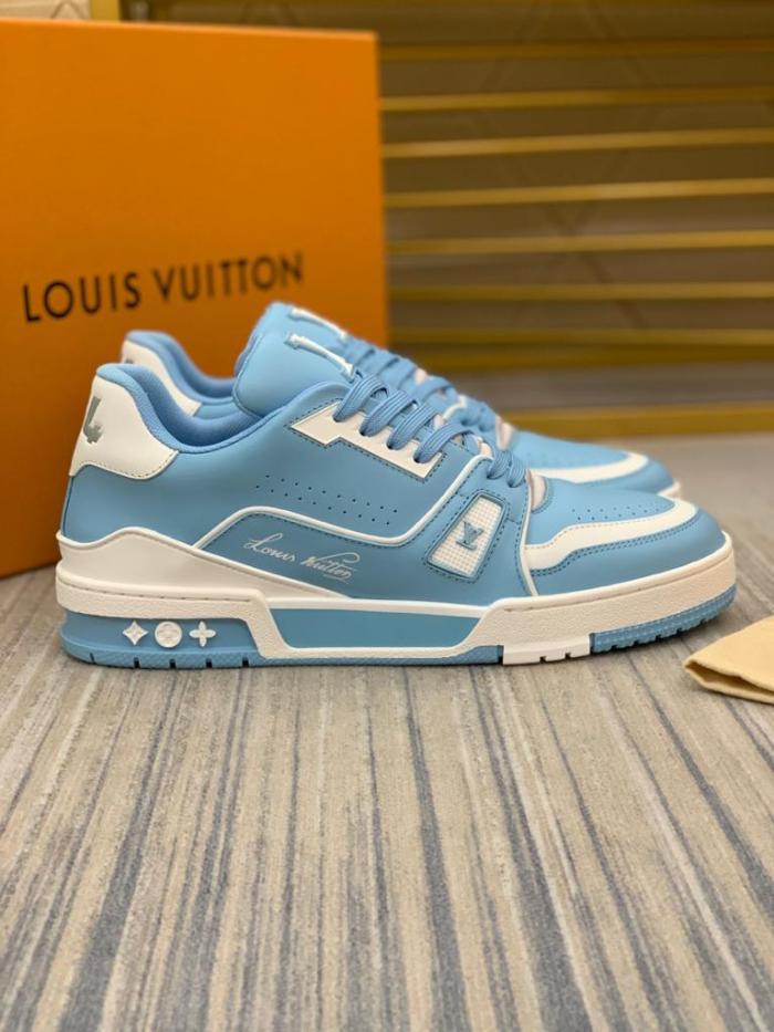 Louis Vuitton LV Trainer #54 Light Blue White