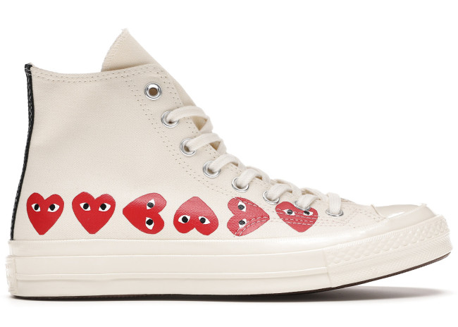 Converse Chuck Taylor All-Star 70s Hi Comme des Garcons Play Multi-Heart White