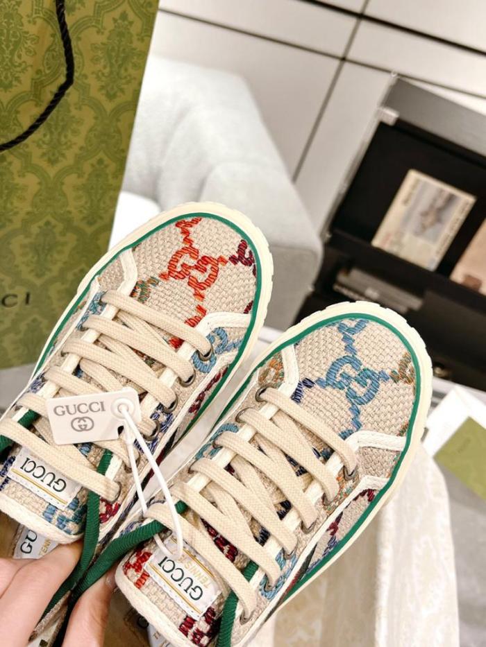 Gucci Tennis 1977 GG Logo White Multi