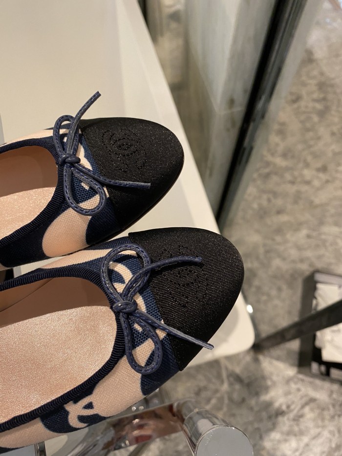 Chanel Ballerinas Fabric & Grosgrain 40