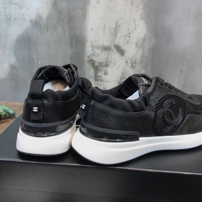 Chanel Fabric & Suede Calfskin Low Top Sneaker 38