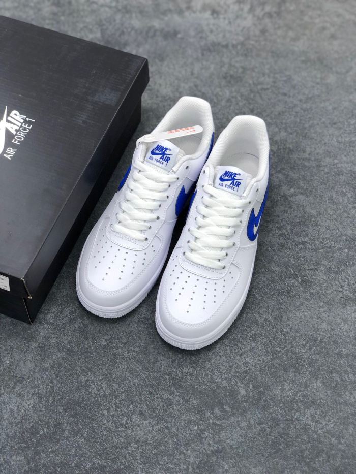 Nike Air Force 1 Low '07 FM Cut Out Swoosh White Game Royal