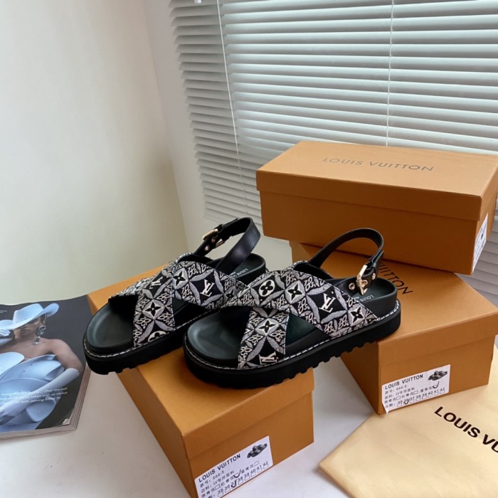 Louis Vuitton PASEO FLAT COMFORT SANDALS WOMEN 7
