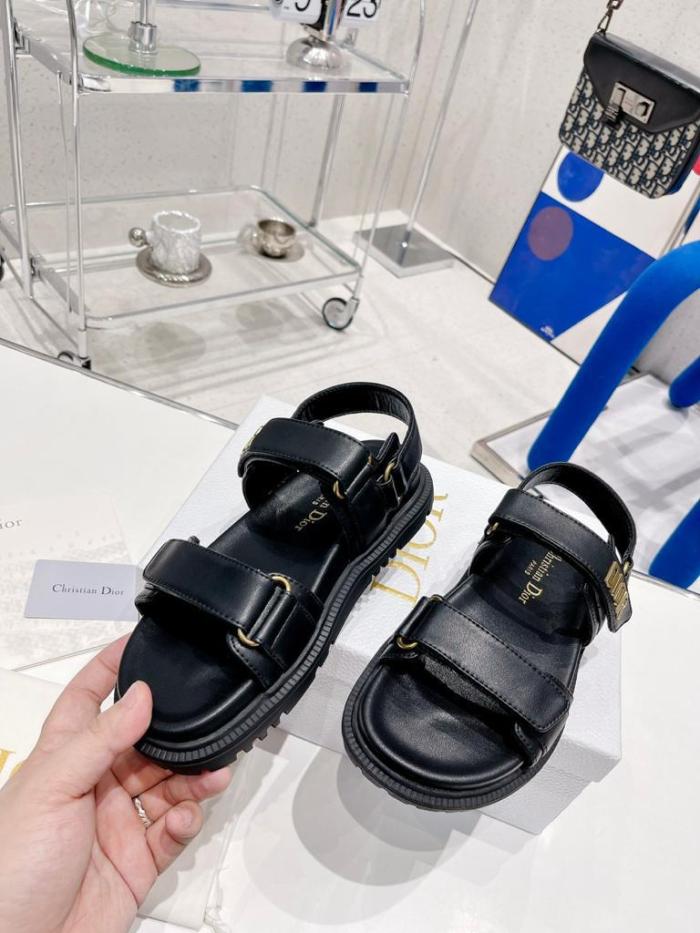 DIOR DIORACT SANDAL Black Lambskin