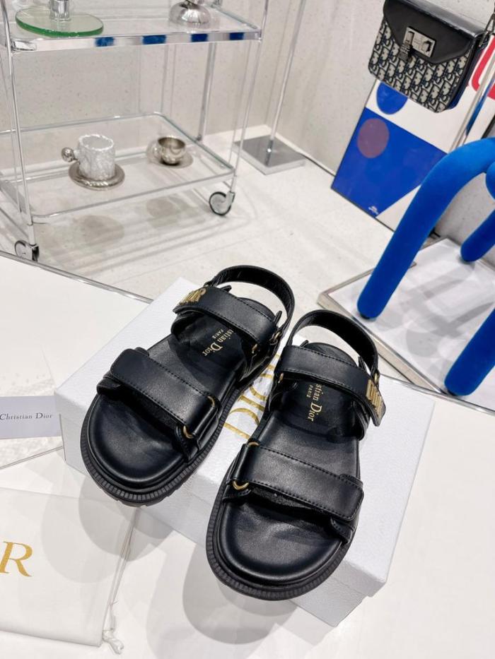 DIOR DIORACT SANDAL Black Lambskin
