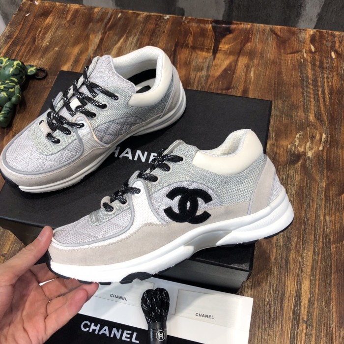 Chanel Fabric & Suede Calfskin Low Top Sneaker 5
