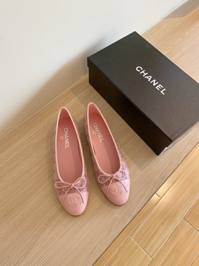 Chanel Ballerinas Fabric & Grosgrain 23
