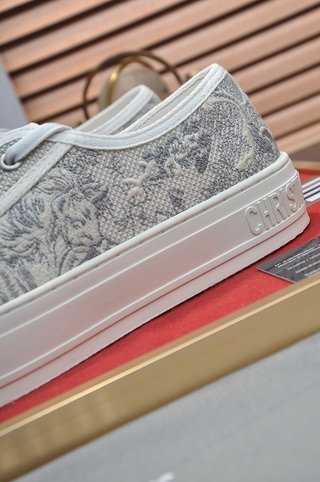 Dior Walk'N'Dior Low Emborider Gray Flower