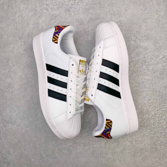 adidas Superstar White Black Embroidery