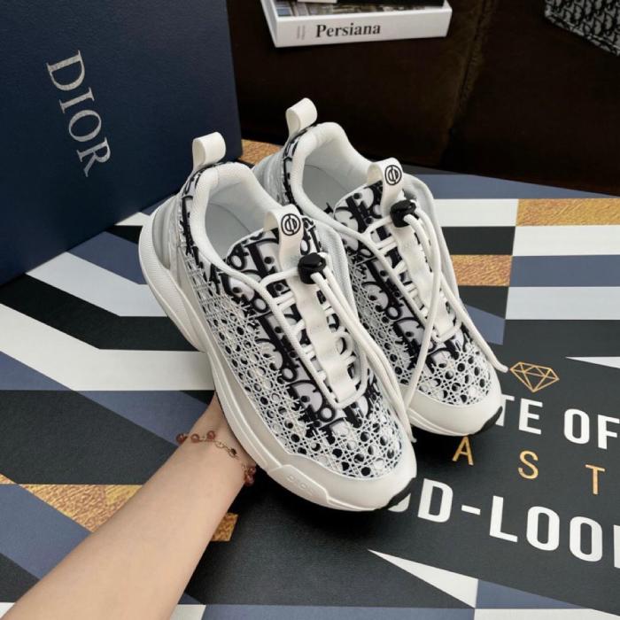 Dior B24 Oblique Cannage Motif White