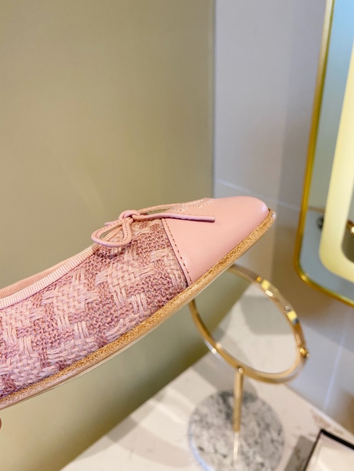 Chanel Ballerinas Fabric & Grosgrain 23
