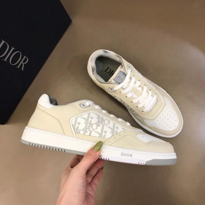 Dior B27 Low Cream White Oblique Leather
