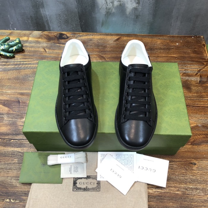 Gucci Ace Perforated Interlocking G Black
