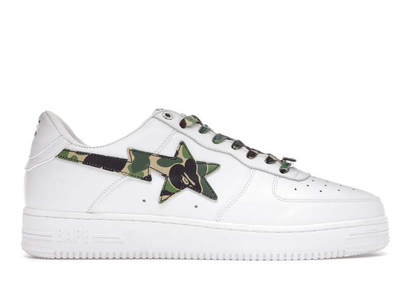 A Bathing Ape Bape Sta Low White ABC Camo Green