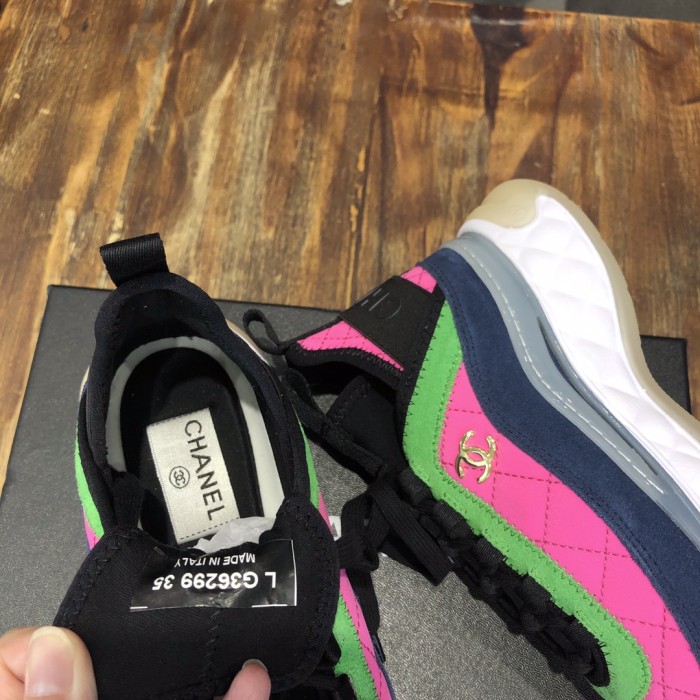 Chanel Fabric & Suede Calfskin Low Top Sneaker 7