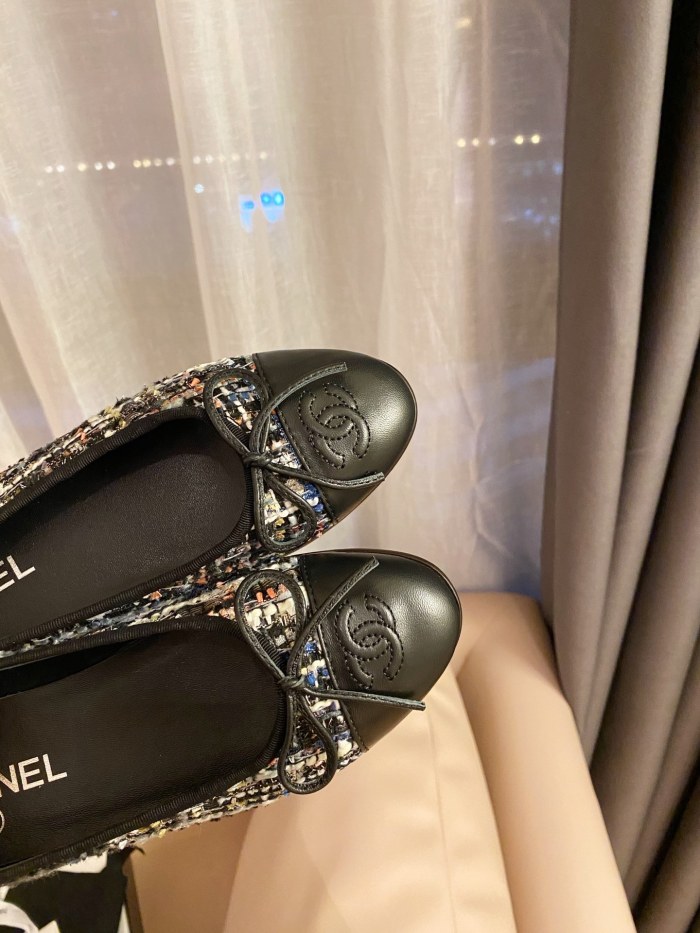 Chanel Ballerinas Fabric & Grosgrain 30