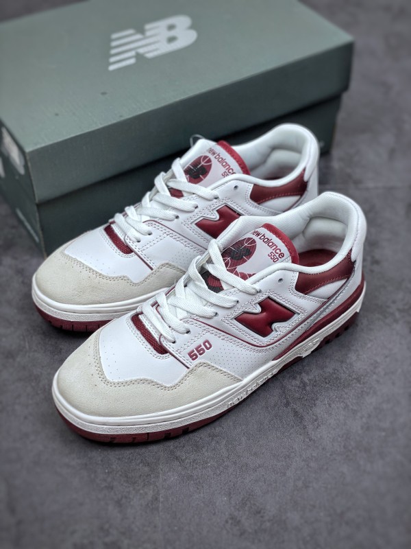 New Balance 550 Sea Salt Burgundy