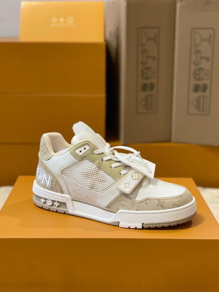 Louis Vuitton Trainer Beige White