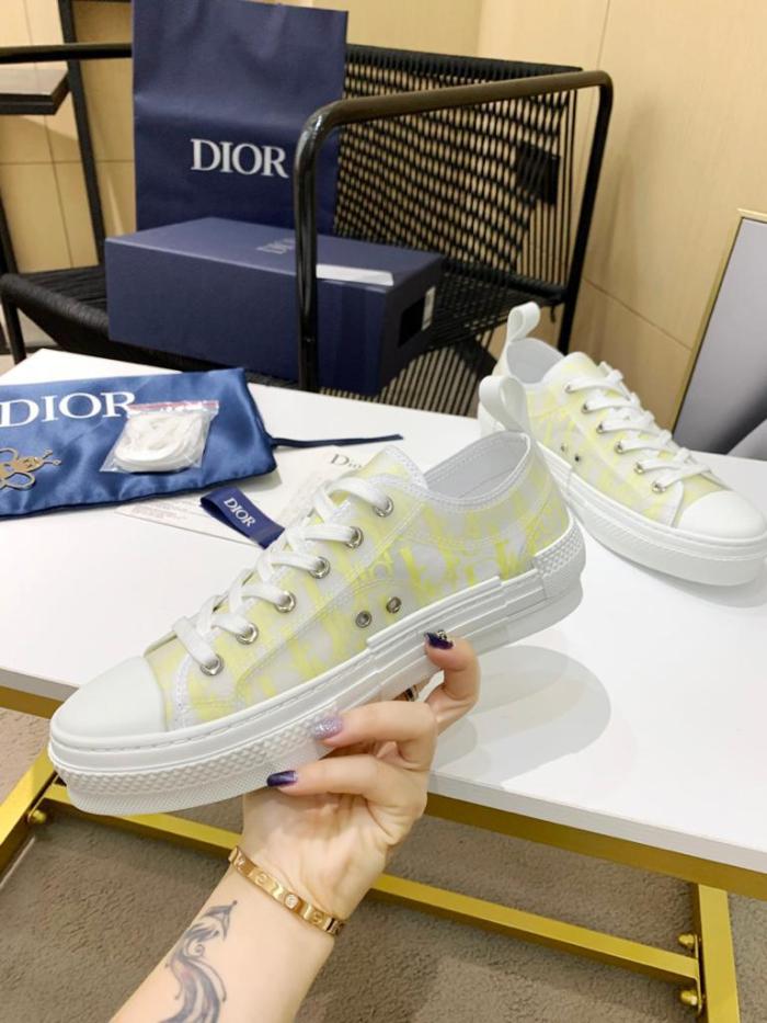 Dior B23 Low White Yellow Oblique
