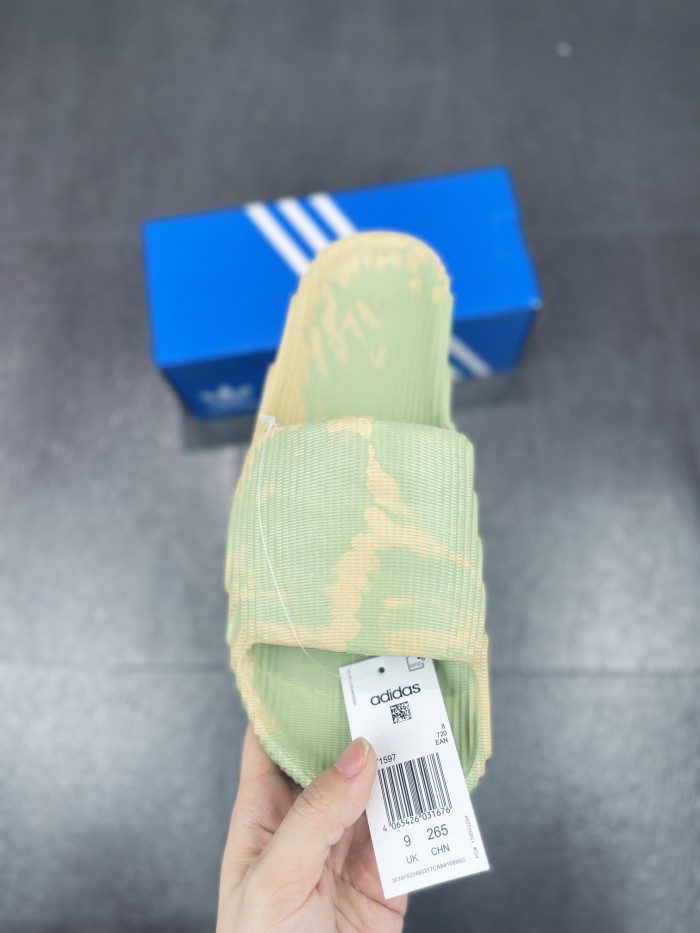 adidas Adilette 22 Slides Magic Lime St Desert Sand