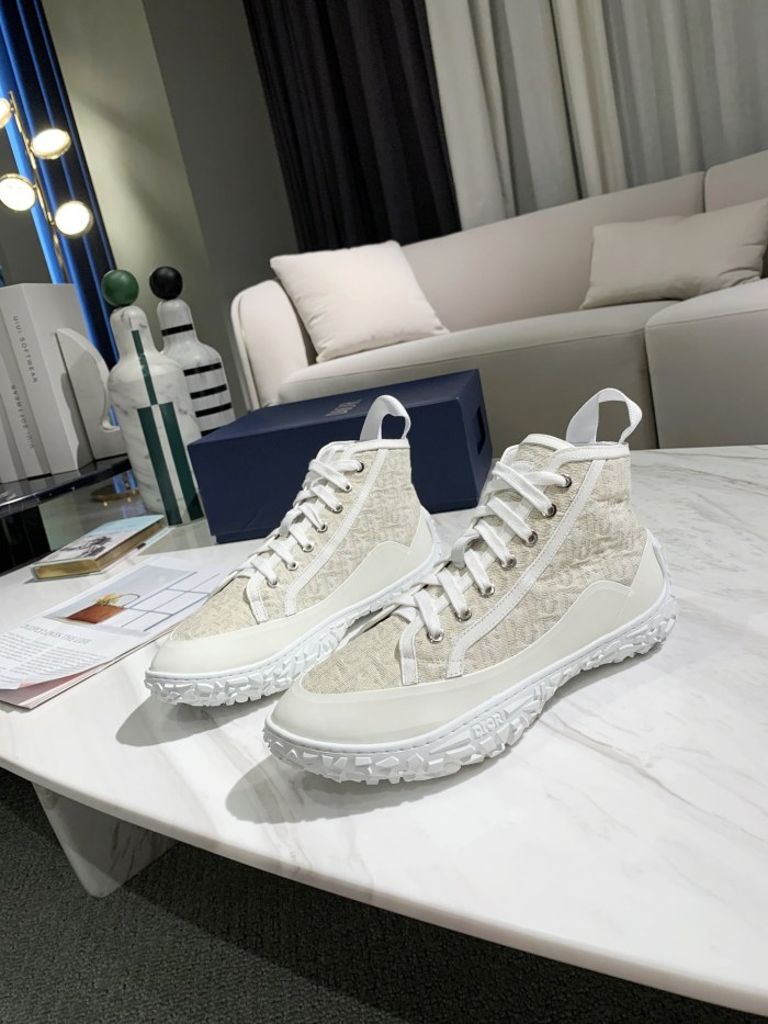 Dior B28 High-Top Oblique Jacquard and Rubber Sneaker 4