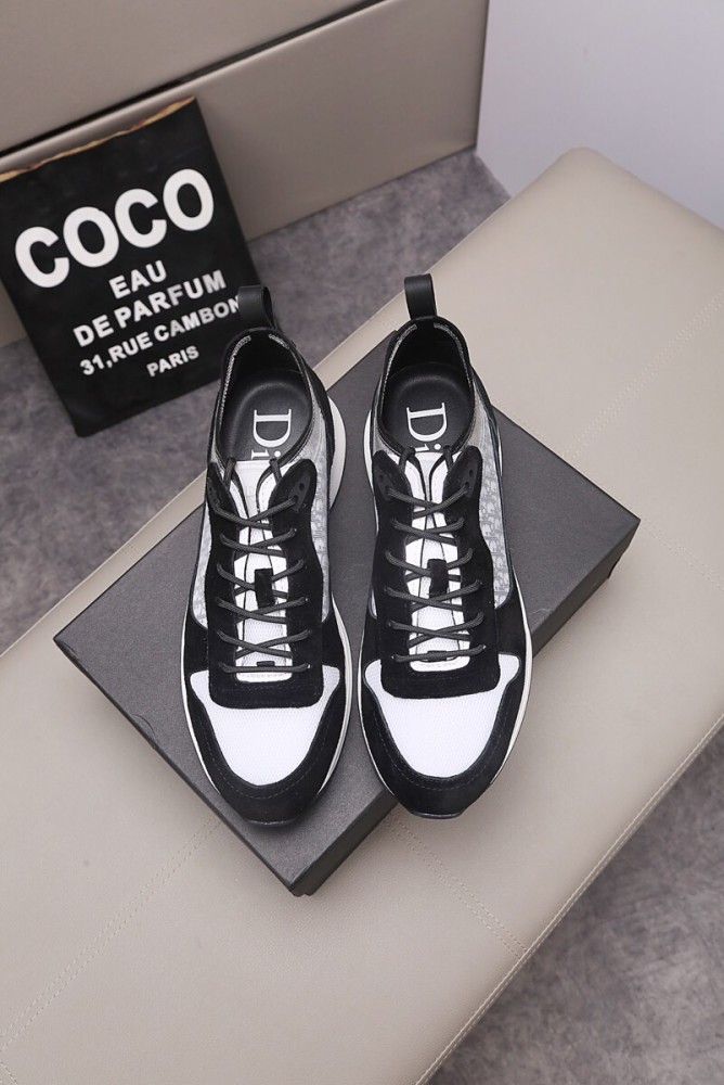 Dior B25 Oblique Runner Sneaker Black Suede