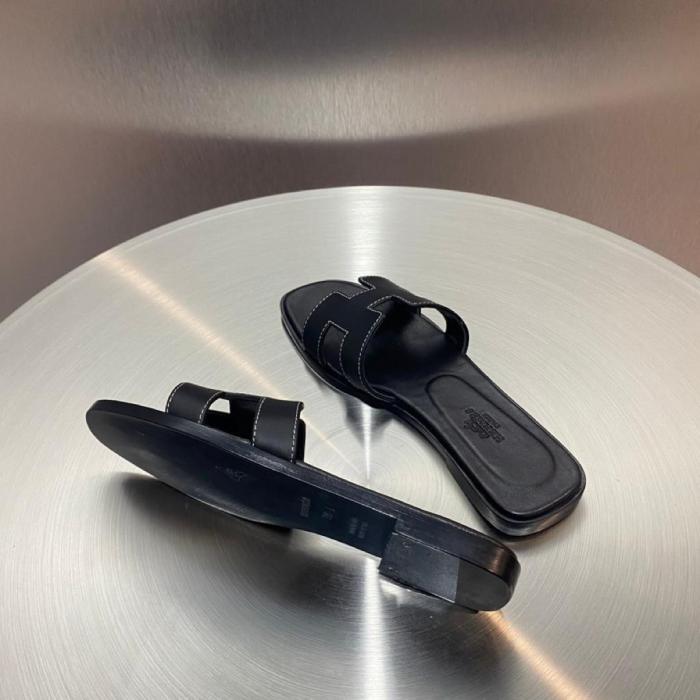 Hermes Oran Sandal Nior Box Calfskin Leather