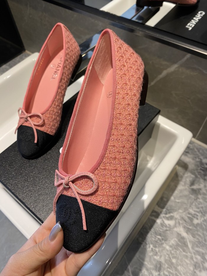 Chanel Ballerinas Fabric & Grosgrain 36