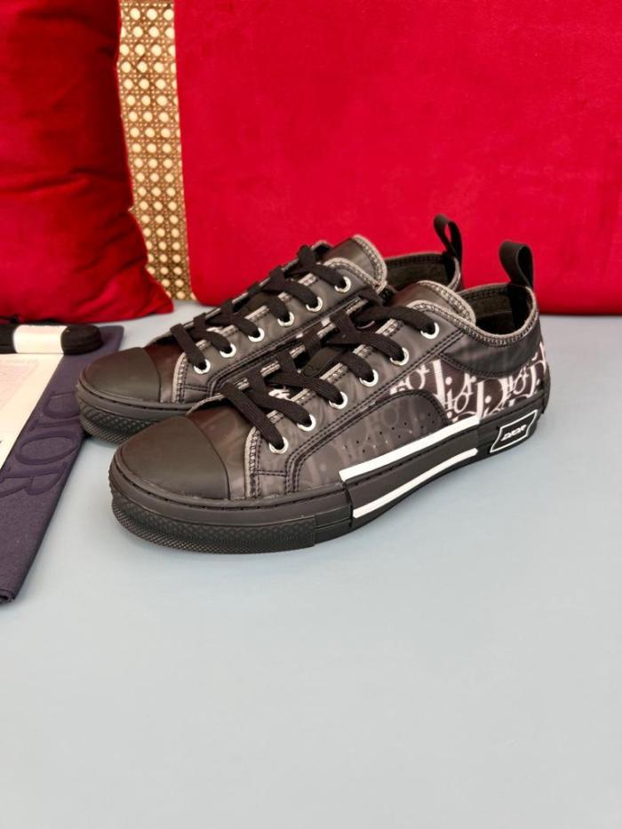 Dior B23 Low Top Canvas Oblique Black