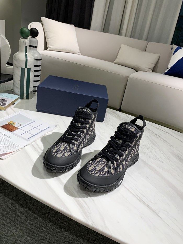 Dior B28 High-Top Oblique Jacquard and Rubber Sneaker 2