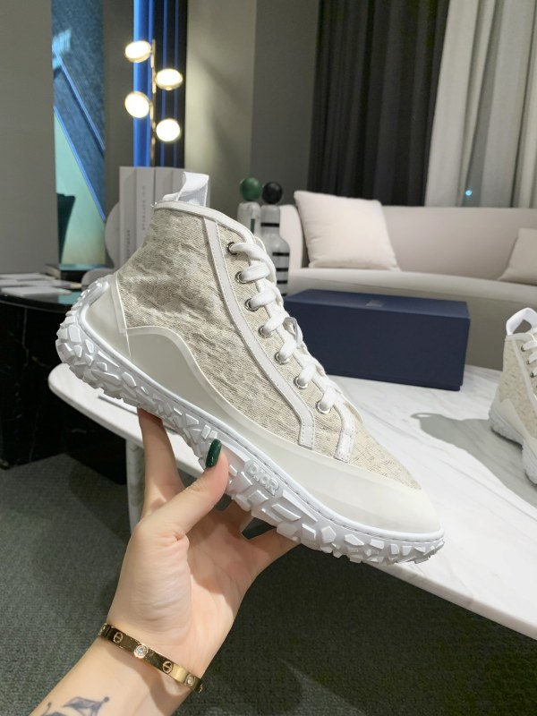 Dior B28 High-Top Oblique Jacquard and Rubber Sneaker 4