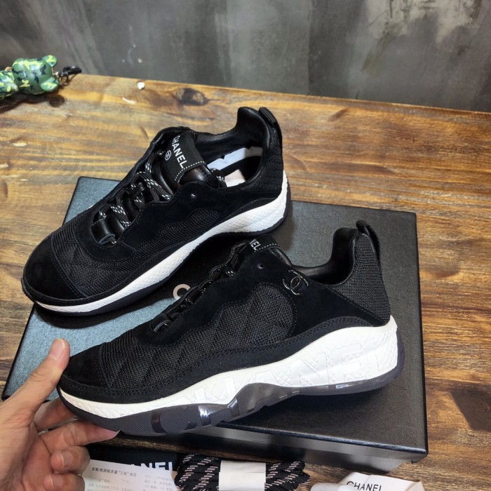 Chanel Fabric & Suede Calfskin Low Top Sneaker 21