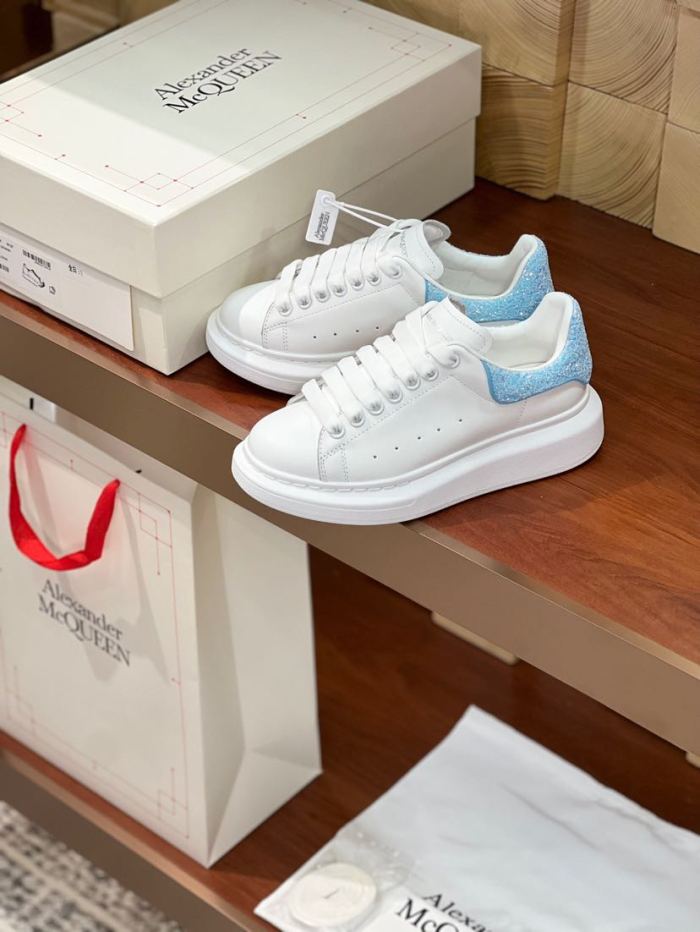 Alexander McQueen Oversized Sneaker in White Sky Blue
