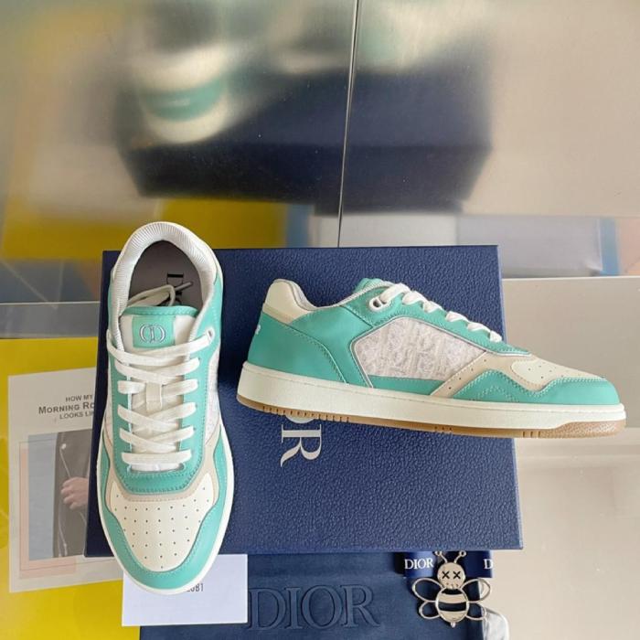 Dior B27 Low Turquoise Cream Dior Oblique Cream Jacquard