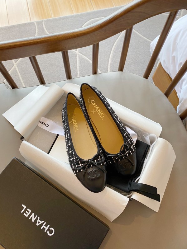 Chanel Ballerinas Fabric & Grosgrain 22