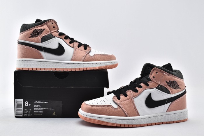 Jordan 1 Mid Pink Quartz